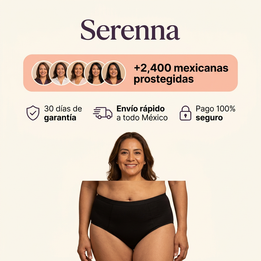 Calzón Serenna — Protección Invisible para Fugas Urinarias