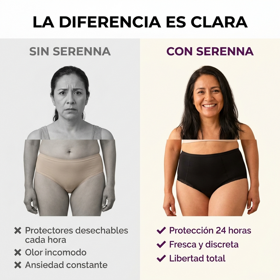 Calzón Serenna — Protección Invisible para Fugas Urinarias